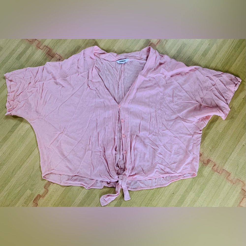 Women’s Express Button Down & Tie Front Shirt - image 2